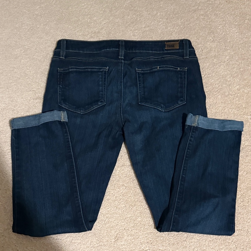 PAIGE Deep Blue Skyline Crop Jeans - Picture 7 of 11